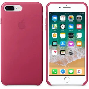 Кожаный чехол Apple Leather Case Pink Fuchsia (MQHT2) для iPhone 8 Plus | 7 Plus - Фото 3