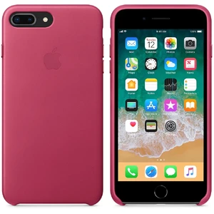 Кожаный чехол Apple Leather Case Pink Fuchsia (MQHT2) для iPhone 8 Plus | 7 Plus - Фото 4