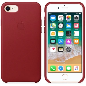 Шкіряний чохол Apple Leather Case (PRODUCT) RED (MQHA2) для iPhone SE 3 | SE 2 | 8 | 7 - Фото 2