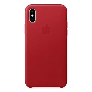 Кожаный чехол Apple Leather Case (PRODUCT) RED (MQTE2) для iPhone X MQTE2 - Фото 1