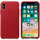Кожаный чехол Apple Leather Case (PRODUCT) RED (MQTE2) для iPhone X - Фото 2