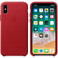 Кожаный чехол Apple Leather Case (PRODUCT) RED (MQTE2) для iPhone X - Фото 3