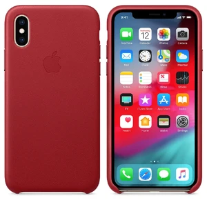 Кожаный чехол Apple Leather Case (PRODUCT) RED (MRWK2) для iPhone XS/X - Фото 2