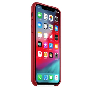 Кожаный чехол Apple Leather Case (PRODUCT) RED (MRWK2) для iPhone XS/X - Фото 5
