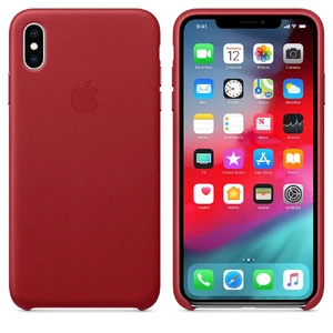 Шкіряний чохол Apple Leather Case (PRODUCT) RED (MRWQ2) для iPhone XS Max - Фото 3