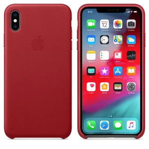 Шкіряний чохол Apple Leather Case (PRODUCT) RED (MRWQ2) для iPhone XS Max - Фото 4