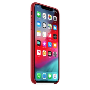 Шкіряний чохол Apple Leather Case (PRODUCT) RED (MRWQ2) для iPhone XS Max - Фото 5
