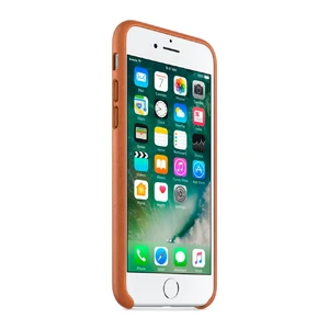 Шкіряний чохол Apple Leather Case Saddle Brown (MMY22) для iPhone SE 3 | SE 2 | 8 | 7 - Фото 7