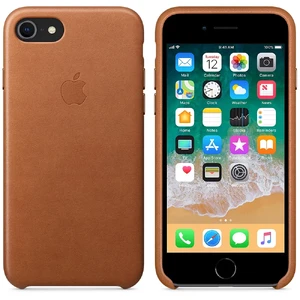 Кожаный чехол Apple Leather Case Saddle Brown (MQH72) для iPhone SE 3 | SE 2 | 8 | 7 - Фото 4
