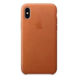 Кожаный чехол Apple Leather Case Saddle Brown (MQTA2) для iPhone X MQTA2 - Фото 1