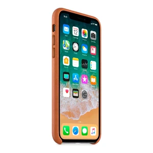 Кожаный чехол Apple Leather Case Saddle Brown (MQTA2) для iPhone X - Фото 4