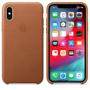 Шкіряний чохол Apple Leather Case Saddle Brown (MRWP2) для iPhone XS - Фото 2