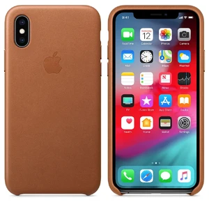 Шкіряний чохол Apple Leather Case Saddle Brown (MRWP2) для iPhone XS - Фото 4