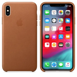 Кожаный чехол Apple Leather Case Saddle Brown (MRWV2) для iPhone XS Max - Фото 2