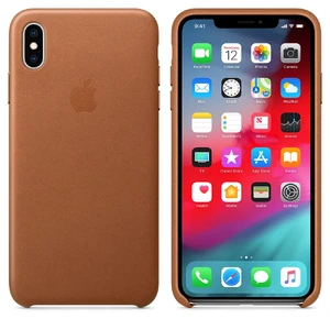 Кожаный чехол Apple Leather Case Saddle Brown (MRWV2) для iPhone XS Max - Фото 3
