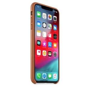 Кожаный чехол Apple Leather Case Saddle Brown (MRWV2) для iPhone XS Max - Фото 5