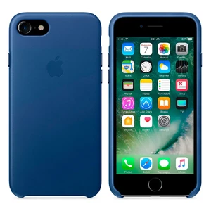 Кожаный чехол Apple Leather Case Sapphire (MPT92) для iPhone SE 3 | SE 2 | 8 | 7 - Фото 2