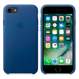 Кожаный чехол Apple Leather Case Sapphire (MPT92) для iPhone SE 3 | SE 2 | 8 | 7 - Фото 3