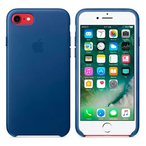 Кожаный чехол Apple Leather Case Sapphire (MPT92) для iPhone SE 3 | SE 2 | 8 | 7 - Фото 7