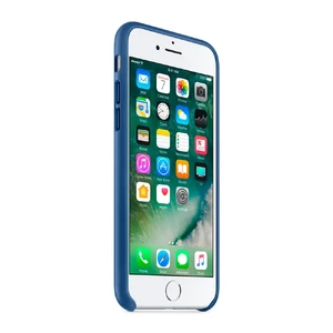 Кожаный чехол Apple Leather Case Sapphire (MPT92) для iPhone SE 3 | SE 2 | 8 | 7 - Фото 8