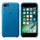 Шкіряний чохол Apple Leather Case Sea Blue (MMY42) для iPhone SE 3 | SE 2 | 8 | 7 - Фото 2