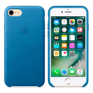 Кожаный чехол Apple Leather Case Sea Blue (MMY42) для iPhone SE 3 | SE 2 | 8 | 7 - Фото 3