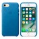 Шкіряний чохол Apple Leather Case Sea Blue (MMY42) для iPhone SE 3 | SE 2 | 8 | 7 - Фото 3