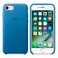 Кожаный чехол Apple Leather Case Sea Blue (MMY42) для iPhone SE 3 | SE 2 | 8 | 7 - Фото 5