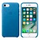 Кожаный чехол Apple Leather Case Sea Blue (MMY42) для iPhone SE 3 | SE 2 | 8 | 7 - Фото 6