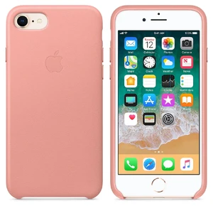 Шкіряний чохол Apple Leather Case Soft Pink (MRG62) для iPhone SE 3 | SE 2 | 8 | 7 - Фото 2