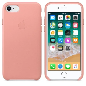 Шкіряний чохол Apple Leather Case Soft Pink (MRG62) для iPhone SE 3 | SE 2 | 8 | 7 - Фото 3