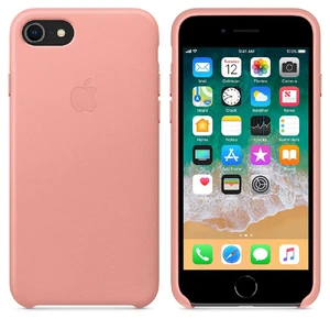 Шкіряний чохол Apple Leather Case Soft Pink (MRG62) для iPhone SE 3 | SE 2 | 8 | 7 - Фото 4