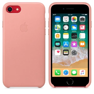 Шкіряний чохол Apple Leather Case Soft Pink (MRG62) для iPhone SE 3 | SE 2 | 8 | 7 - Фото 5