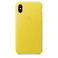 Кожаный чехол Apple Leather Case Spring Yellow (MRGJ2) для iPhone X MRGJ2 - Фото 1