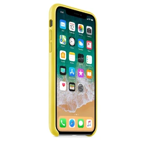 Кожаный чехол Apple Leather Case Spring Yellow (MRGJ2) для iPhone X - Фото 4