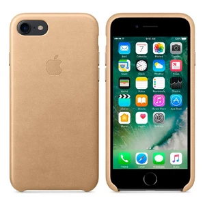 Кожаный чехол Apple Leather Case Tan (MMY72) для iPhone SE 3 | SE 2 | 8 | 7 - Фото 2