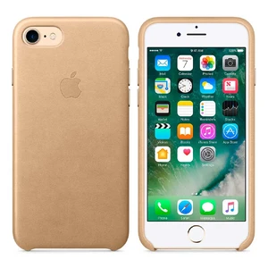 Кожаный чехол Apple Leather Case Tan (MMY72) для iPhone SE 3 | SE 2 | 8 | 7 - Фото 3