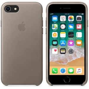 Кожаный чехол Apple Leather Case Taupe (MQH62) для iPhone SE 3 | SE 2 | 8 | 7 - Фото 4