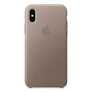 Кожаный чехол Apple Leather Case Taupe (MQT92) для iPhone X MQT92 - Фото 1
