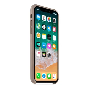 Кожаный чехол Apple Leather Case Taupe (MQT92) для iPhone X - Фото 4