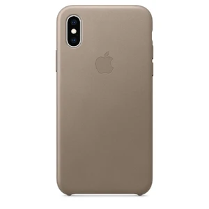 Кожаный чехол Apple Leather Case Taupe (MRWL2) для iPhone XS MRWL2 - Фото 1