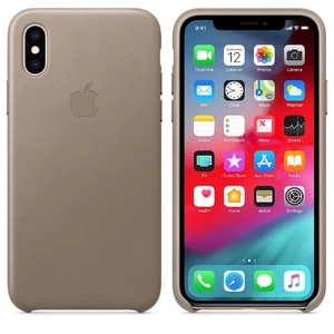 Кожаный чехол Apple Leather Case Taupe (MRWL2) для iPhone XS - Фото 2