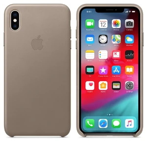 Шкіряний чохол Apple Leather Case Taupe (MRWR2) для iPhone XS Max - Фото 2