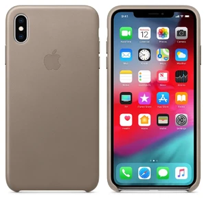 Шкіряний чохол Apple Leather Case Taupe (MRWR2) для iPhone XS Max - Фото 3