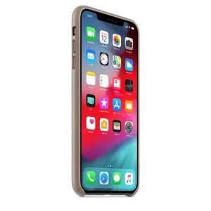 Шкіряний чохол Apple Leather Case Taupe (MRWR2) для iPhone XS Max - Фото 5