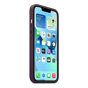 Кожаный чехол Apple Leather Case with MagSafe Dark Cherry (MM143) для iPhone 13 - Фото 3