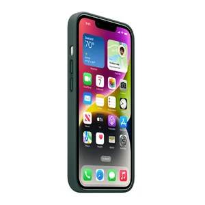 Кожаный чехол Apple Leather Case with MagSafe Forest Green для iPhone 14 | 13 (MPP53) - Фото 3
