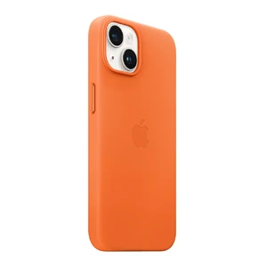 Шкіряний чохол Apple Leather Case для MagSafe Orange для iPhone 14 | 13 (MPP83) - Фото 2