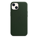 Кожаный чехол Apple Leather Case with MagSafe Sequoia Green (MM173) для iPhone 13