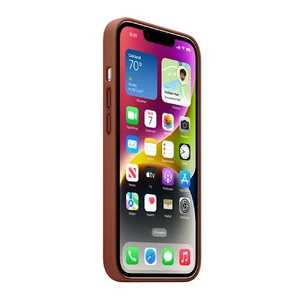 Кожаный чехол Apple Leather Case with MagSafe Umber для iPhone 14 Plus (MPPD3) - Фото 3